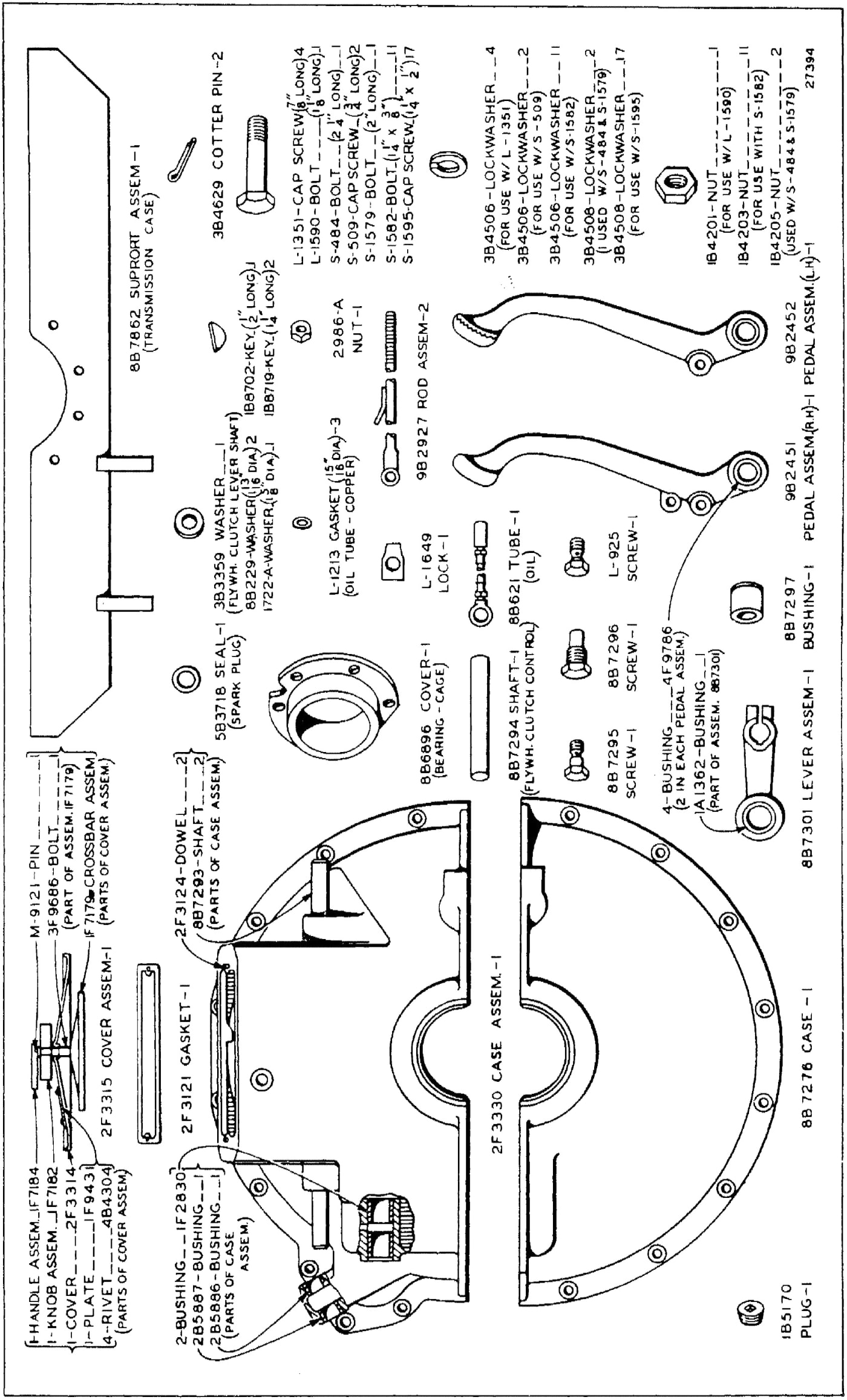 9B4054 FLYWHEEL CLUTCH ENCLOSURE CHANGEOVER GROUP