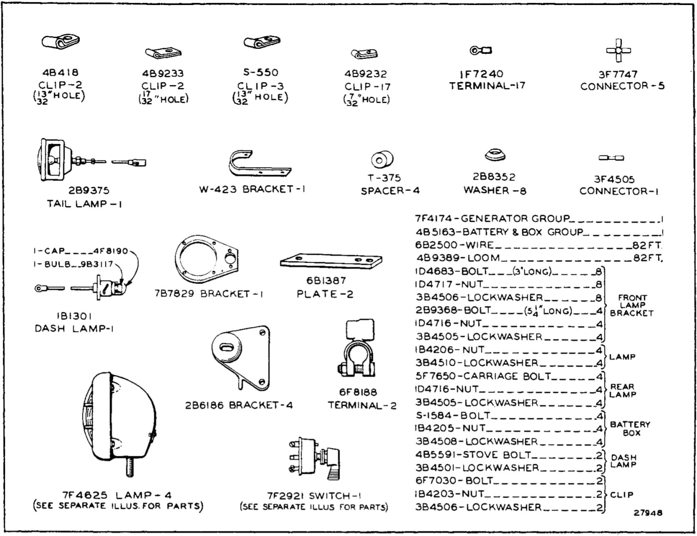 7F7129 LIGHTING SYSTEM GROUP - First Type