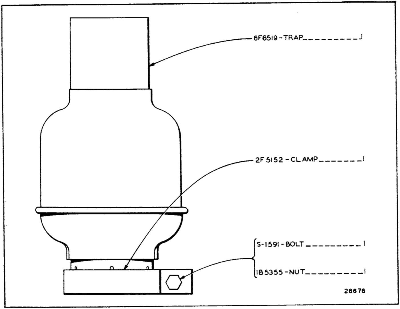 6F6522 EXHAUST RAIN TRAP GROUP