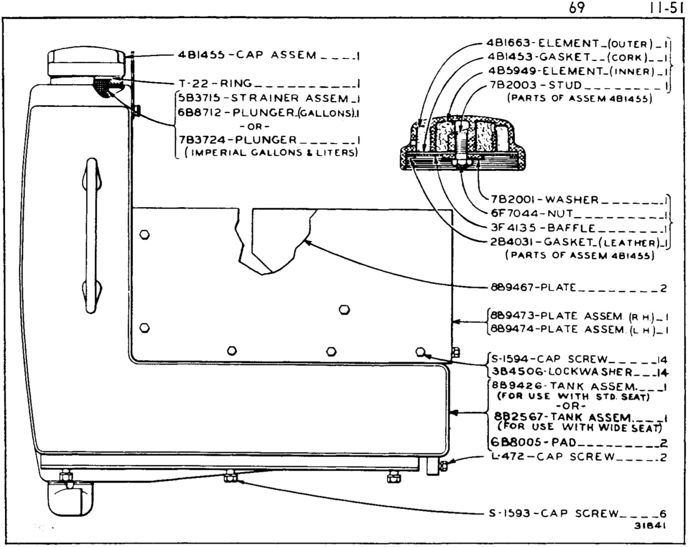 FUEL TANK AND SEAT FRAME (Serial No. 7M1 to 7M3797 Inclusive)