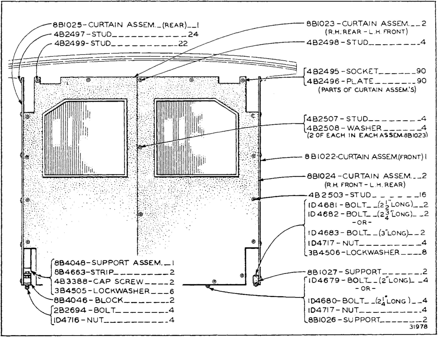 8B772 CANOPY CURTAIN GROUP