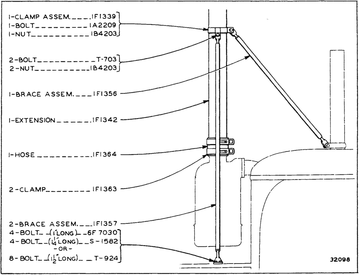 1F1422 AIR CLEANER INLET PIPE EXTENSION GROUP