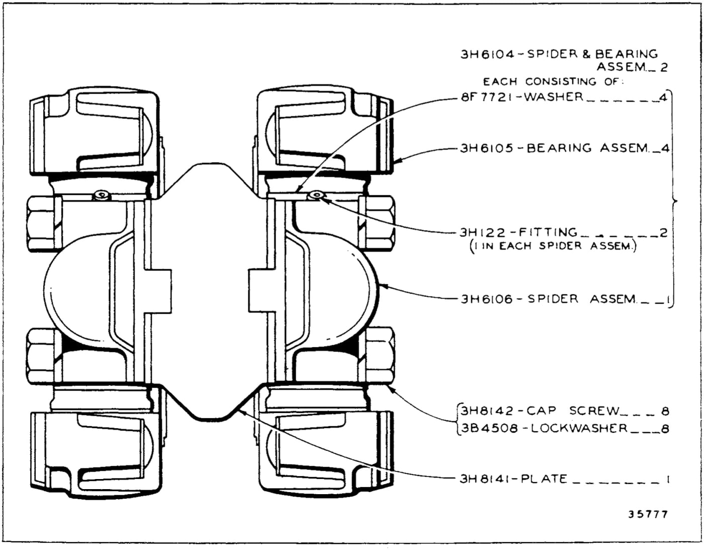 2H8357 UNIVERSAL JOINT