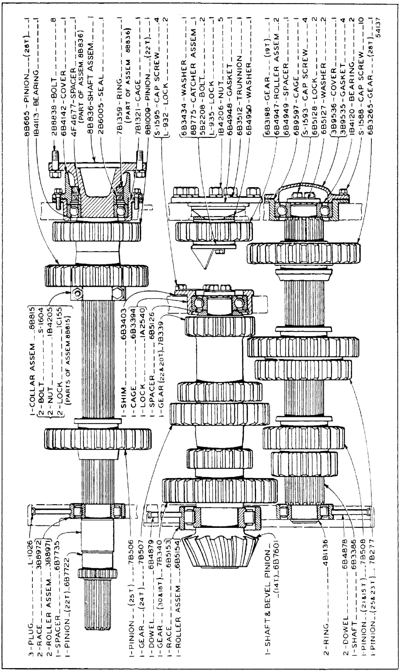 7B717 TRANSMISSION GROUP (Effective with Serial No. 7M1522)