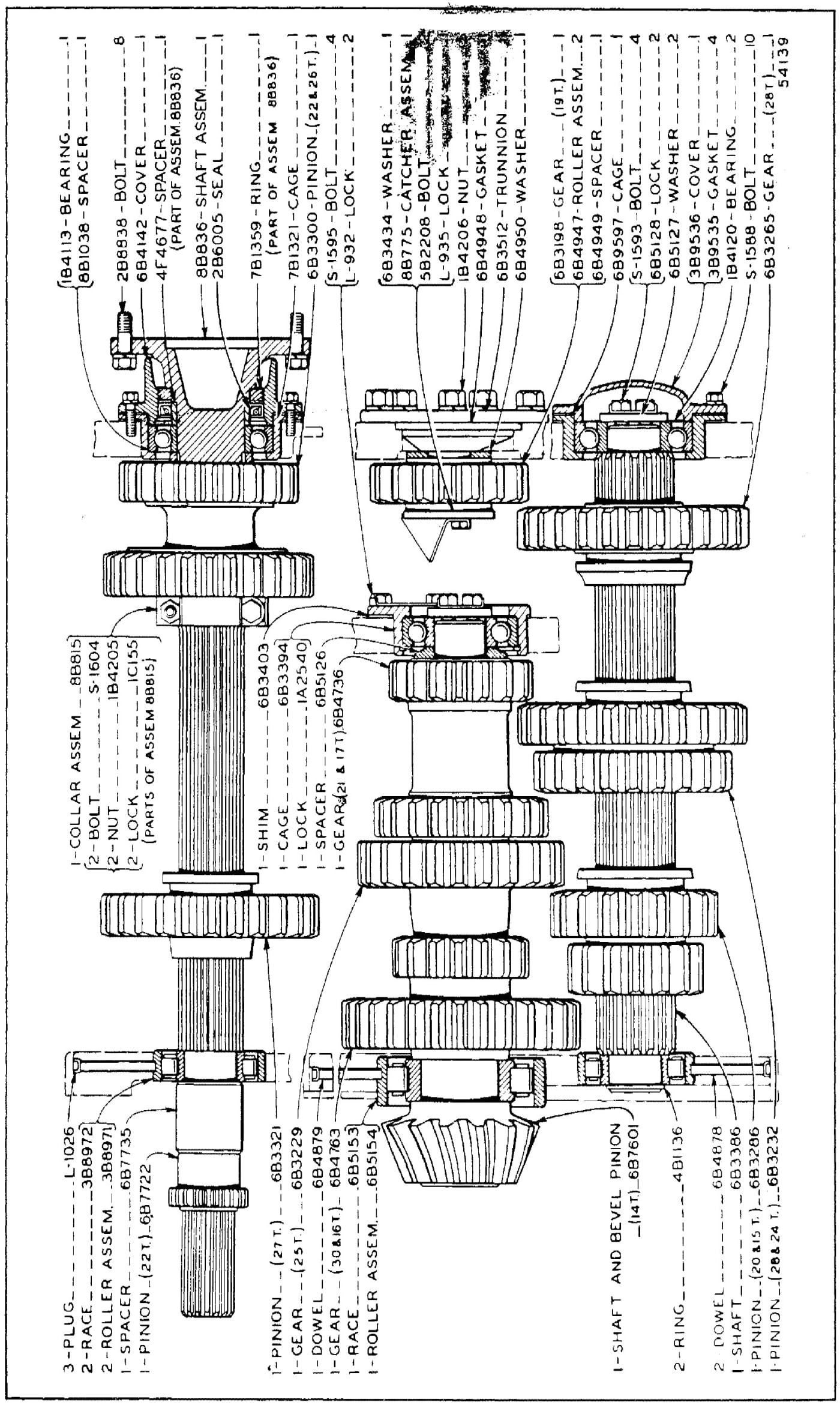 6B8763 TRANSMISSION GROUP (First Type) (Serial No. 7M1019 to 7M1521 Inclusive)