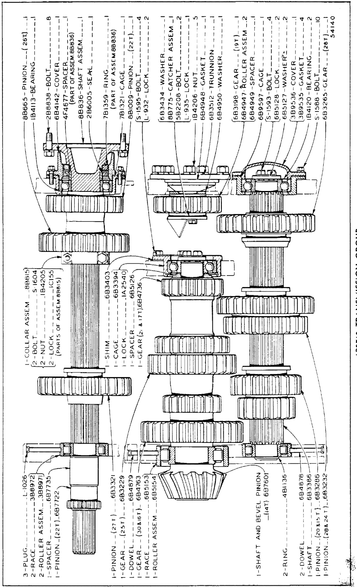 6B8763 TRANSMISSION GROUP (First Type) (Effective with Serial No. 7M1522)