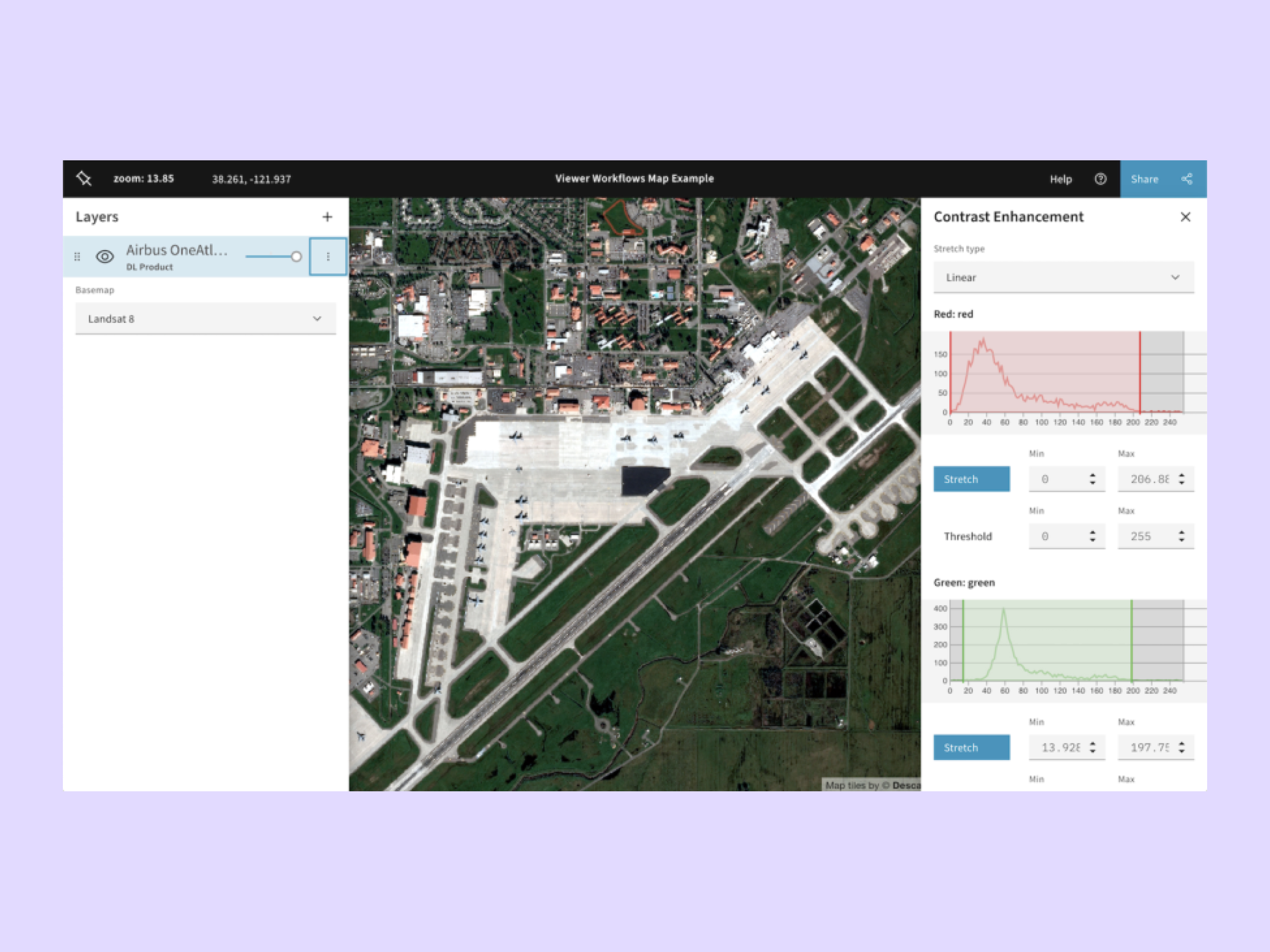 Viewer map interface