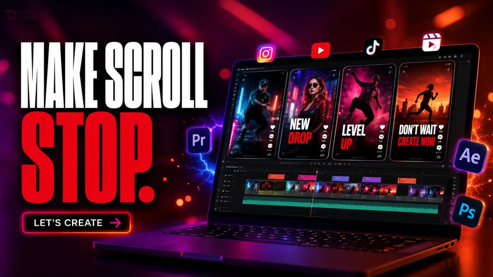 Professional short-form video editing services in Delhi NCR for Instagram Reels, YouTube Shorts and TikTok videos