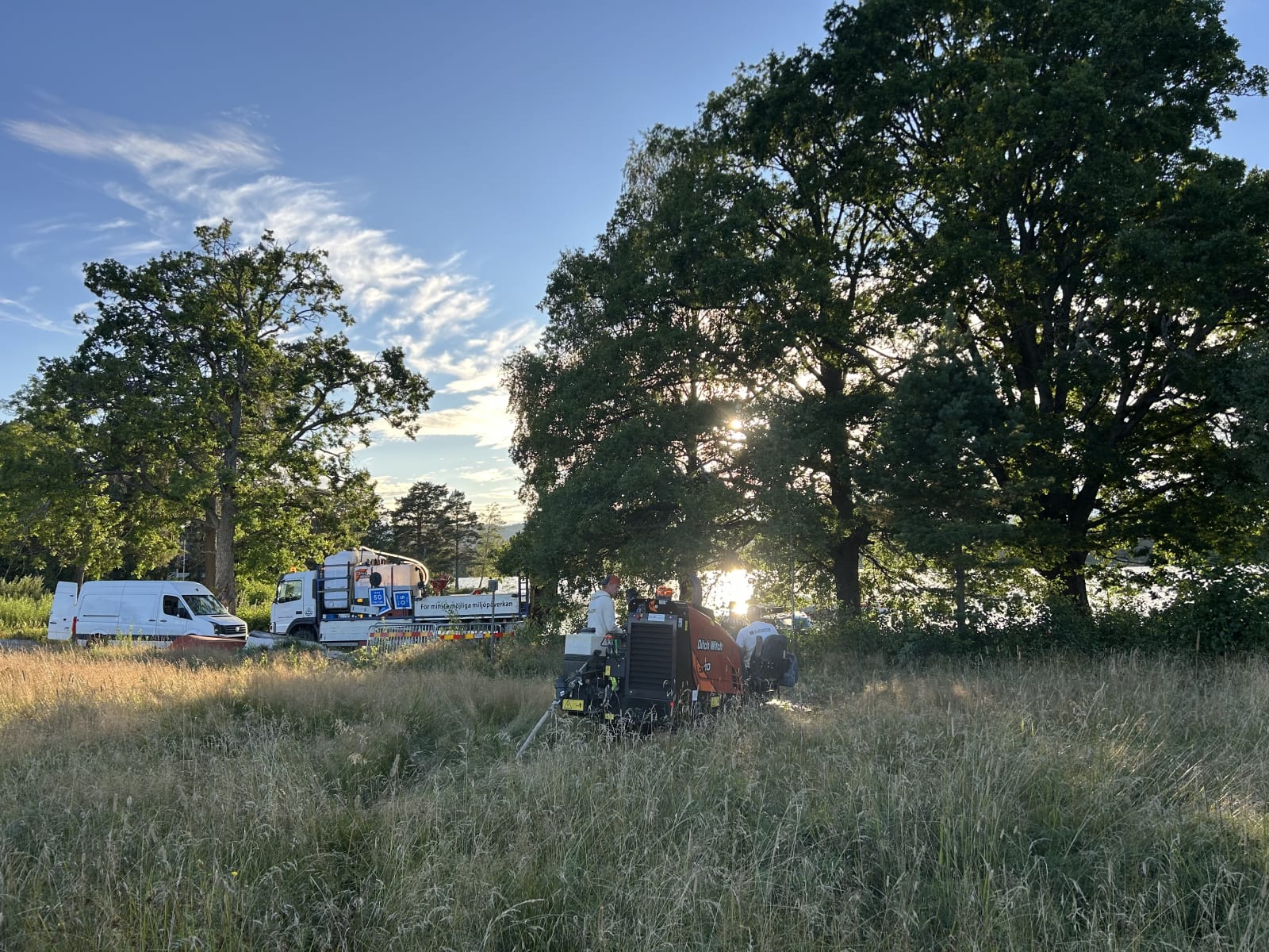 Borrigg för styrd borrning (Ditch Witch JT10) i fält