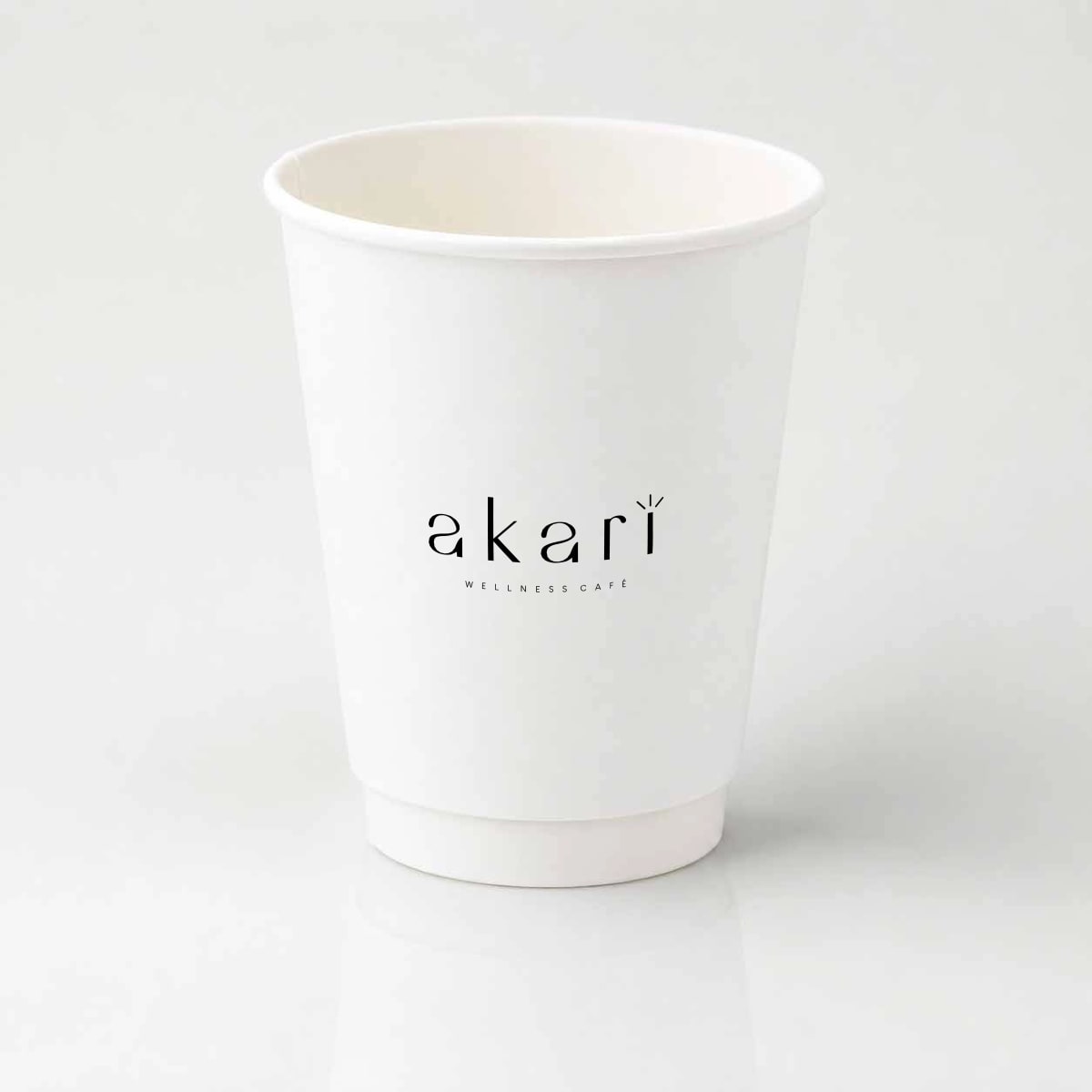 Akari White Double Wall Cup Mockup - 65mm x 26.7mm