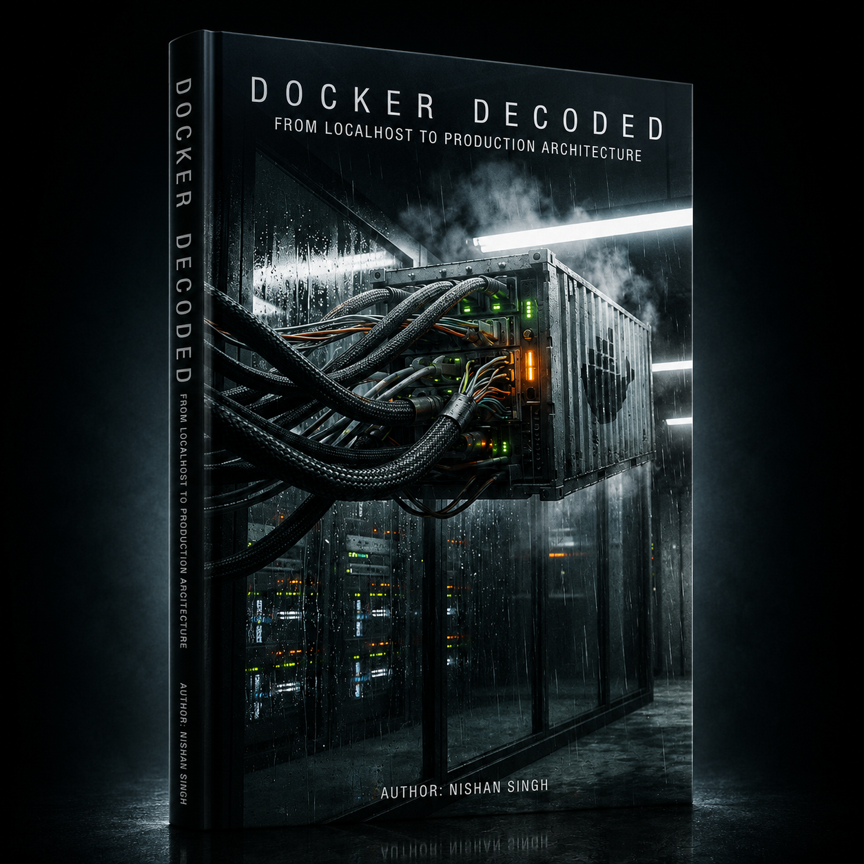 Docker Decode From Local to Production Architecture eBook Cover by Nishan Singh