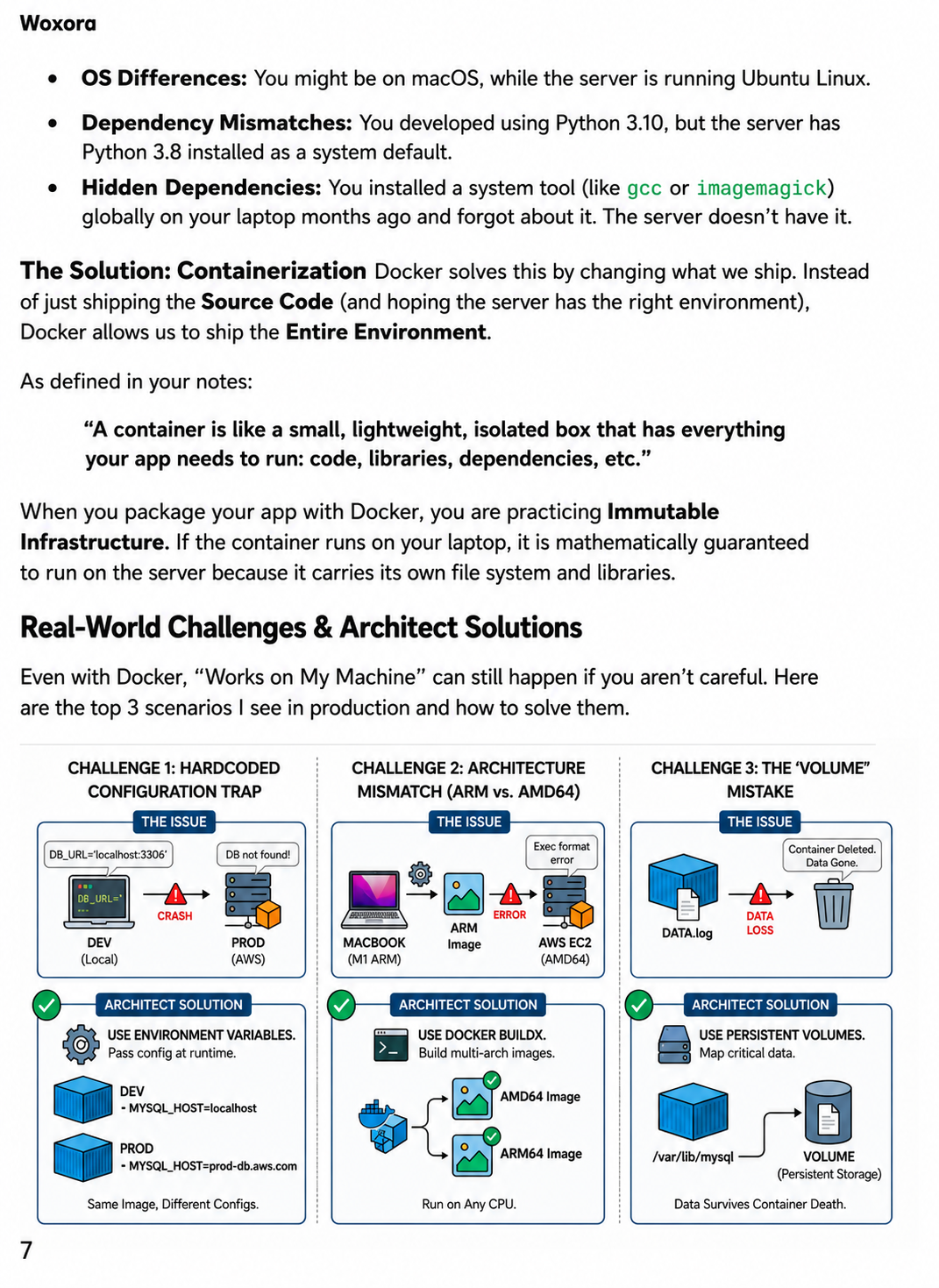 Docker Decode From Local to Production Architecture - Sample Page 2 | From Junior to Senior Architect