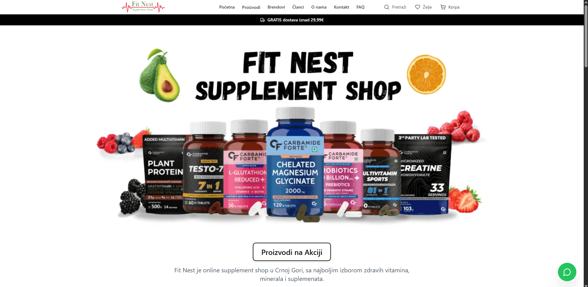 Supplement Shop Fit Nest