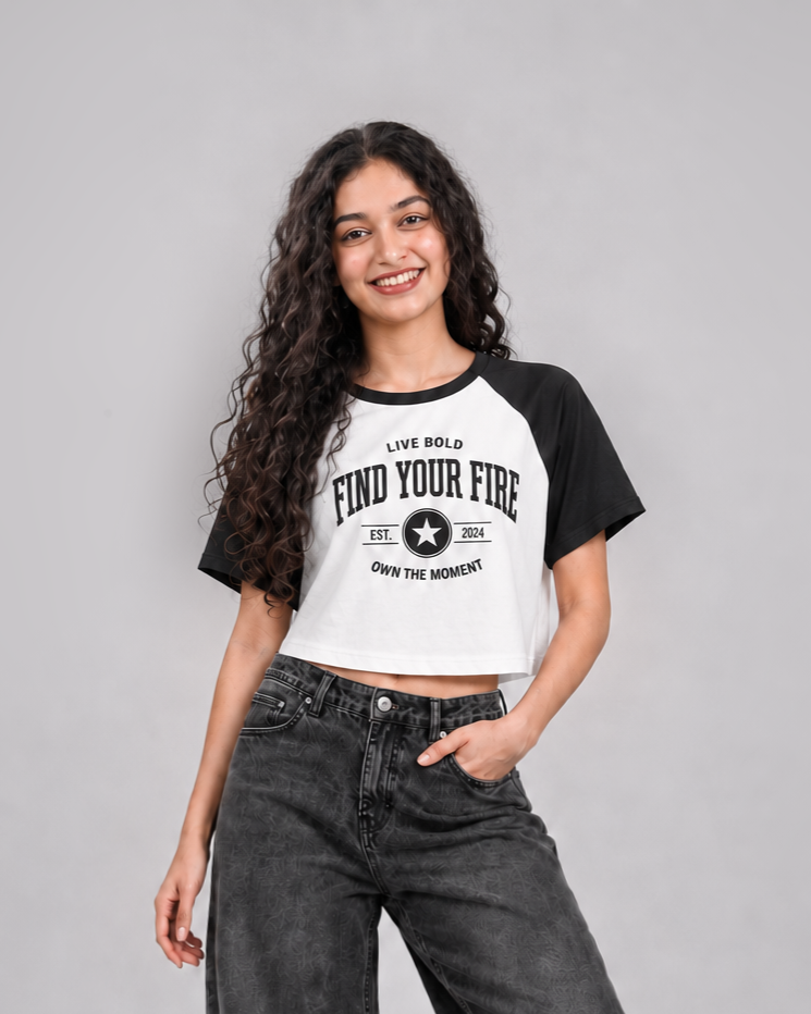 Ignite Raglan Crop
