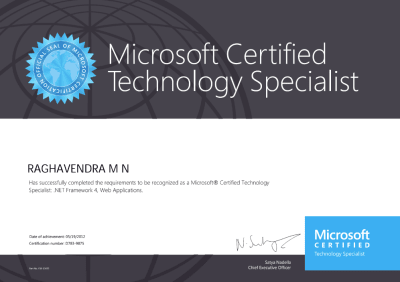 MSTSC 70-515 certification