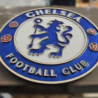 Chelsea F.C. Handcrafted Wooden and Resin Crest - Image 3