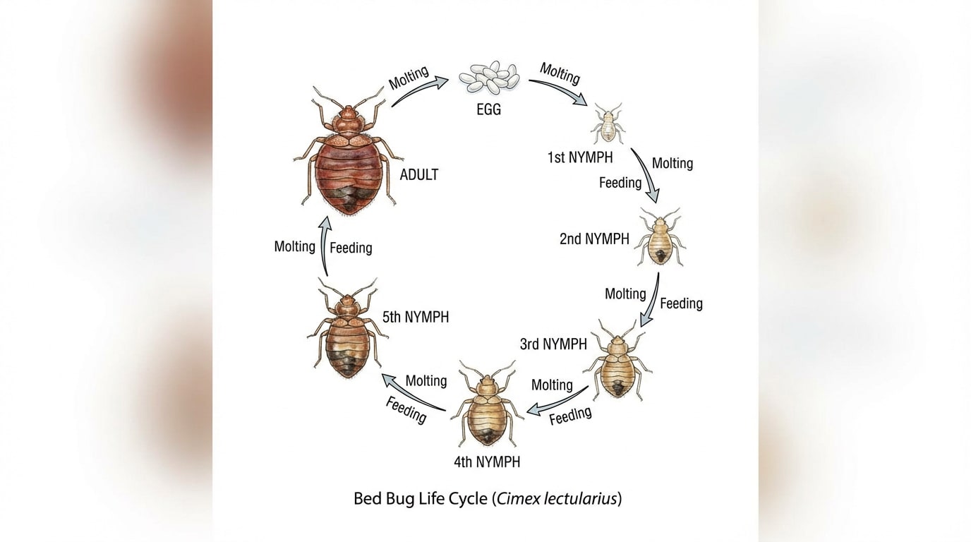 Bed bug life cycle