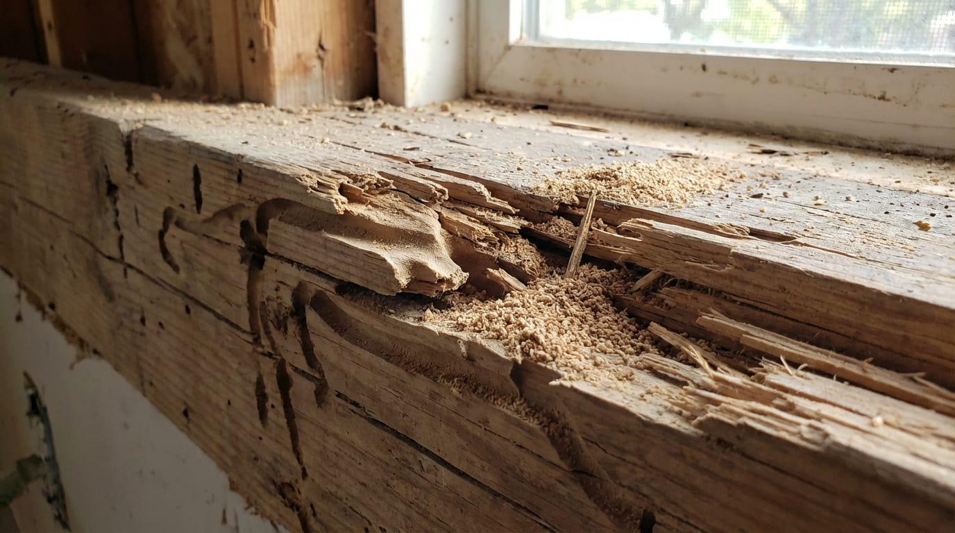Carpenter ant damage