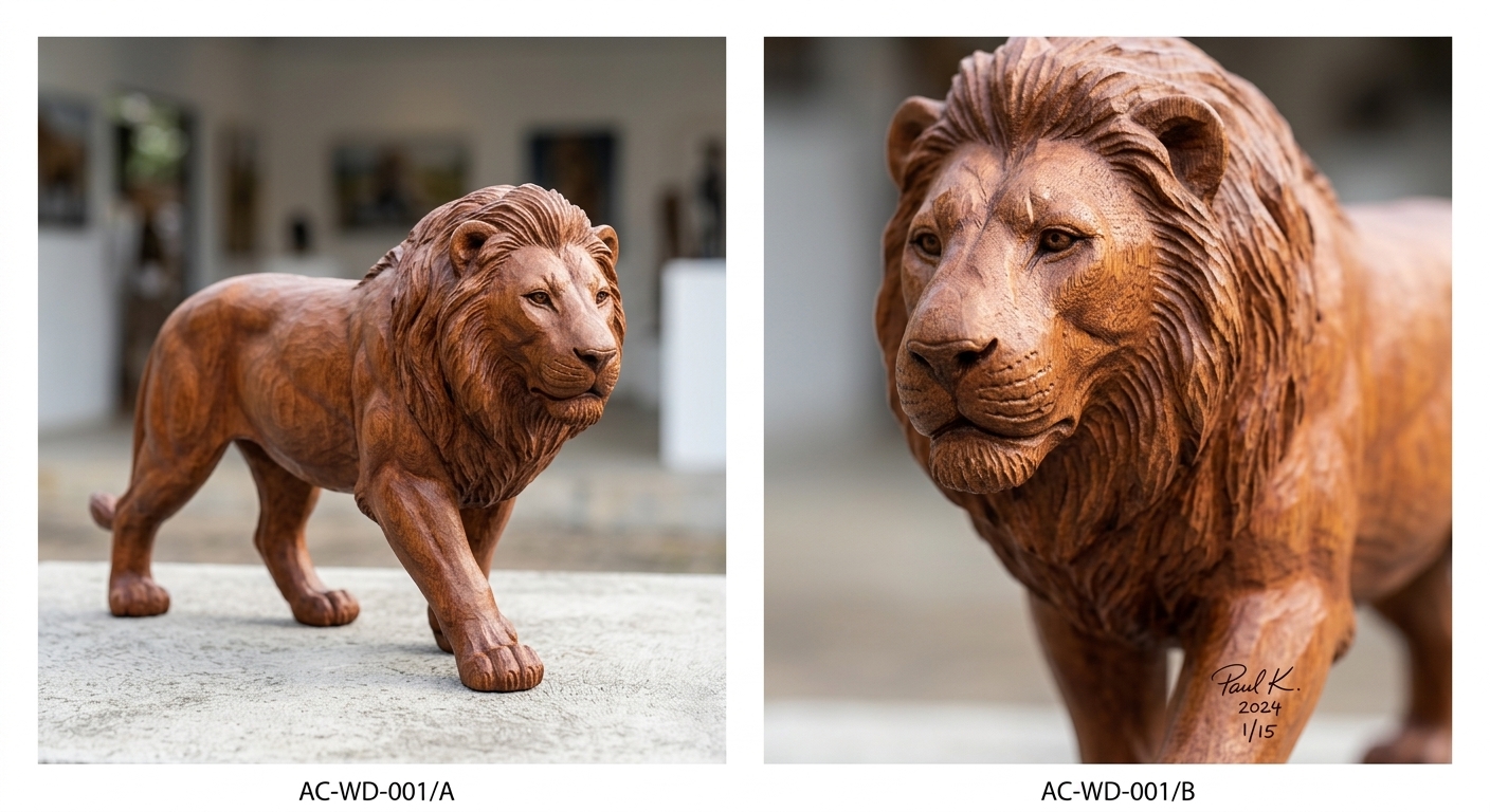 "Rhythm of the Savannah" Lion Carving by Paul Kiggundu