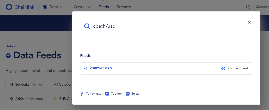 cbeth/usd Chainlink Oracle