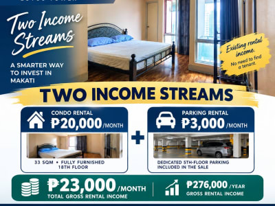 ₱4.2M Furnished Makati Studio with Parking | Existing Rental Income | Direct Owner