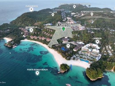 Seafront view studio type condo Station 0  Boracay