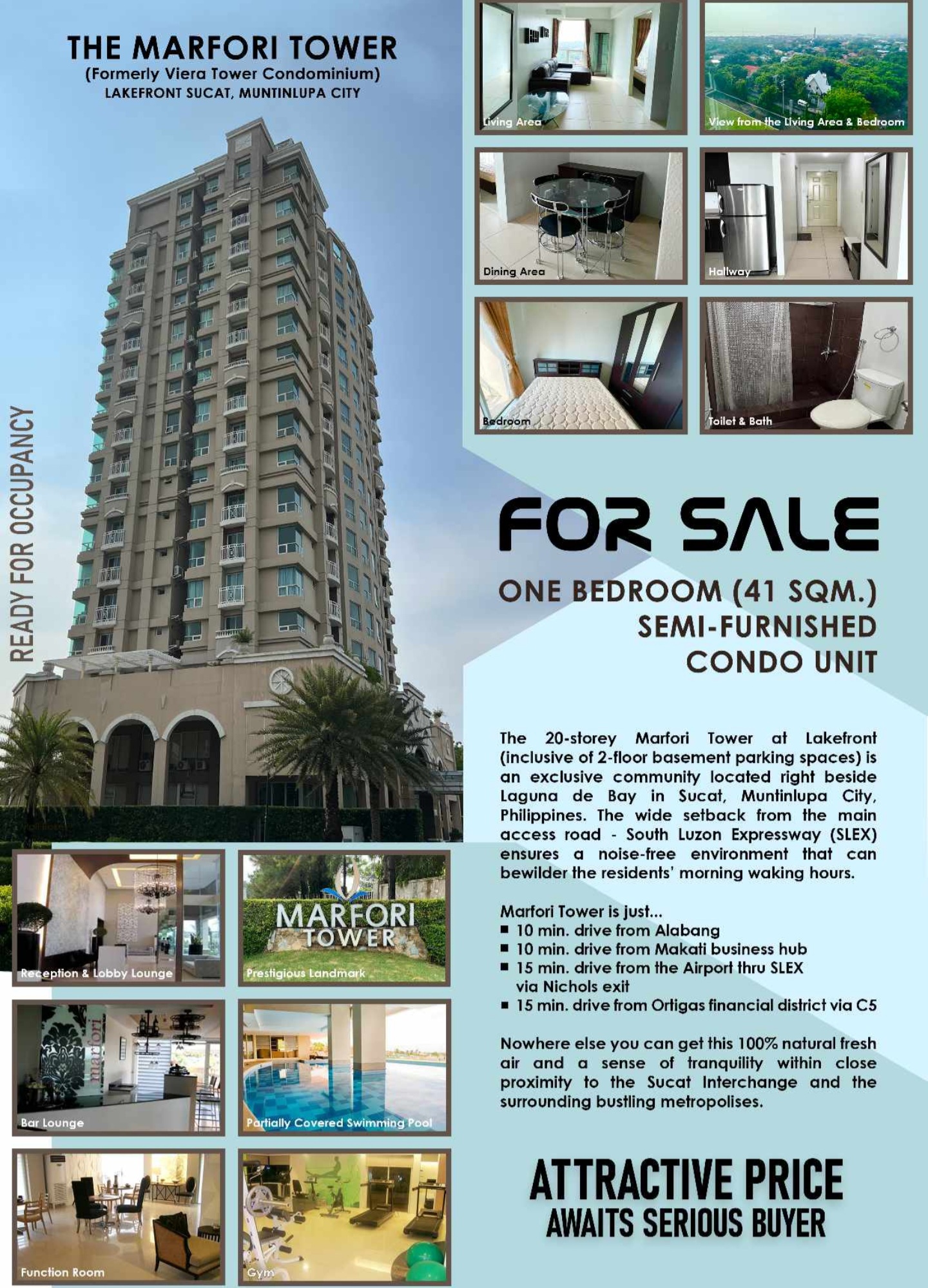 One Bedroom Semi-Furnished Condo Unit