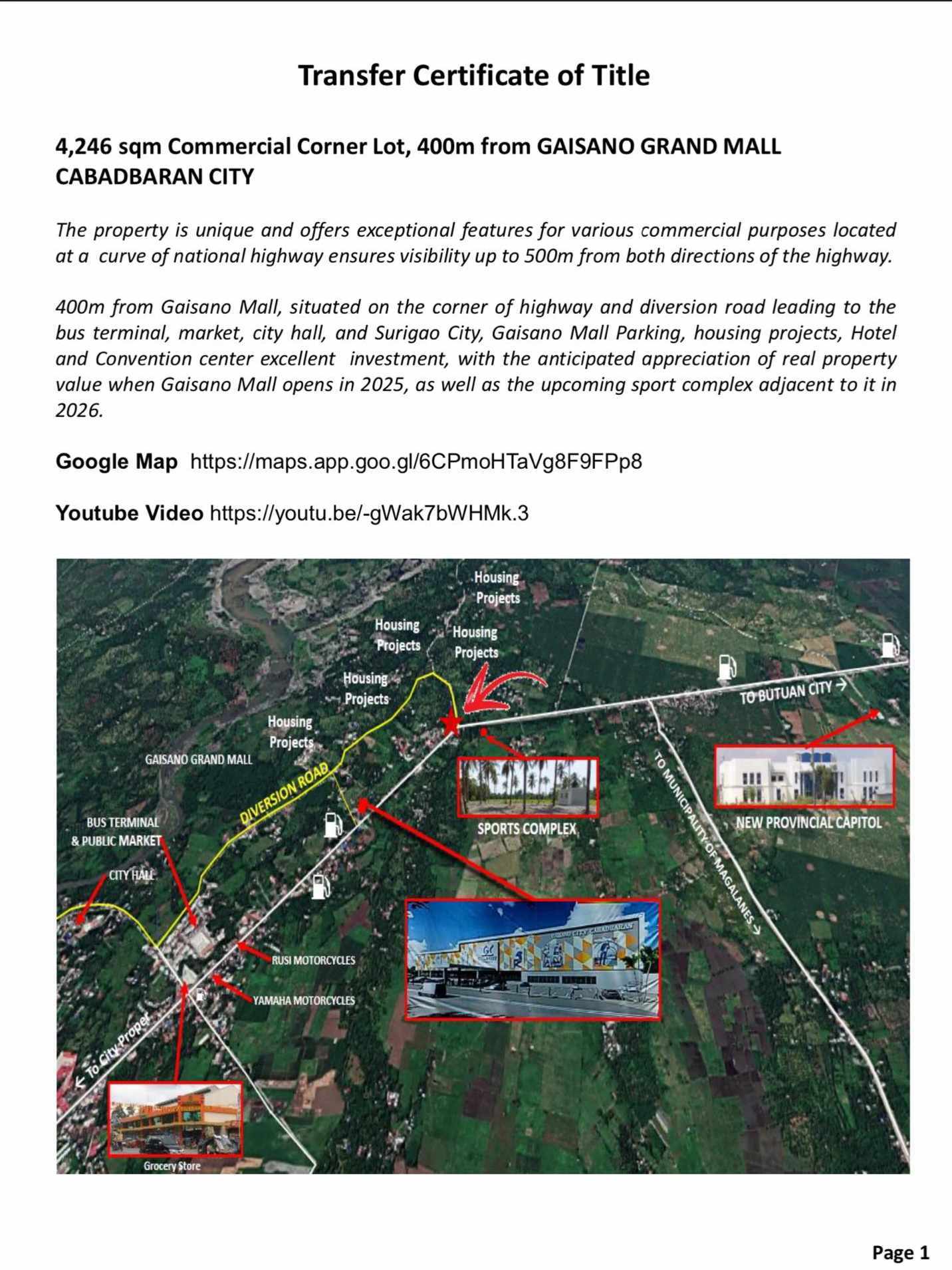 4,246sqm Commercial Corner Lot near Gaisano & Sportcomplex