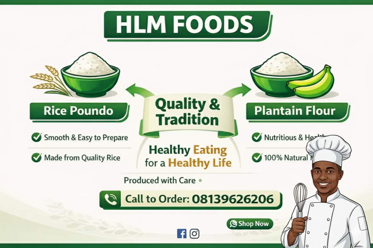 Rice Poundo Flour (1kg) – Smooth, Easy-to-Prepare Swallow | Buy in Nigeria for sales