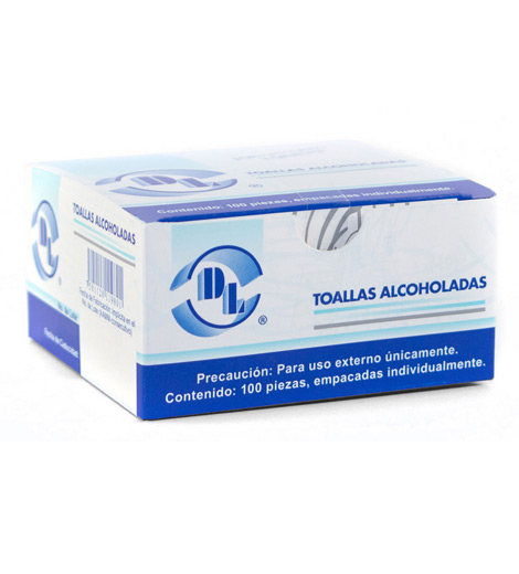 TOALLA ALCOHOLADA C/100