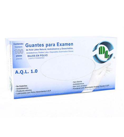 GUANTE PARA EXPLORACION DE LATEX NO ESTERIL CH
