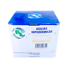 AGUJA HIPODERMICA ESTERIL 20G X 32 MM C/100 PZA (AMARILLA)