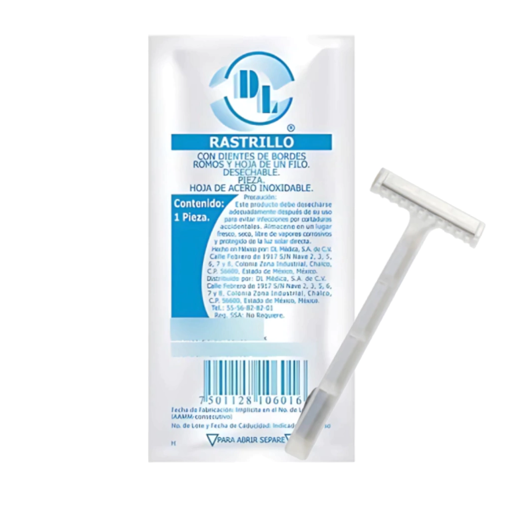 RASTRILLO DL CON DIENTES BORDES ROMO DESECHABLE/UN SOLO USO
