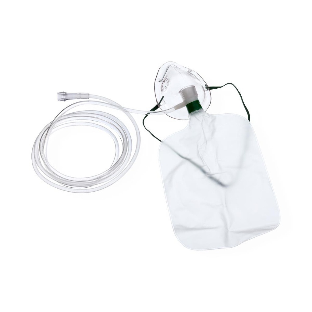 MASCARILLA ALARGADA DE ALTA CONSENTRACION CON BOLSA RESERVORIO, ADULTO CON TUBO DE SUMINISTRO 2.13 MTS
