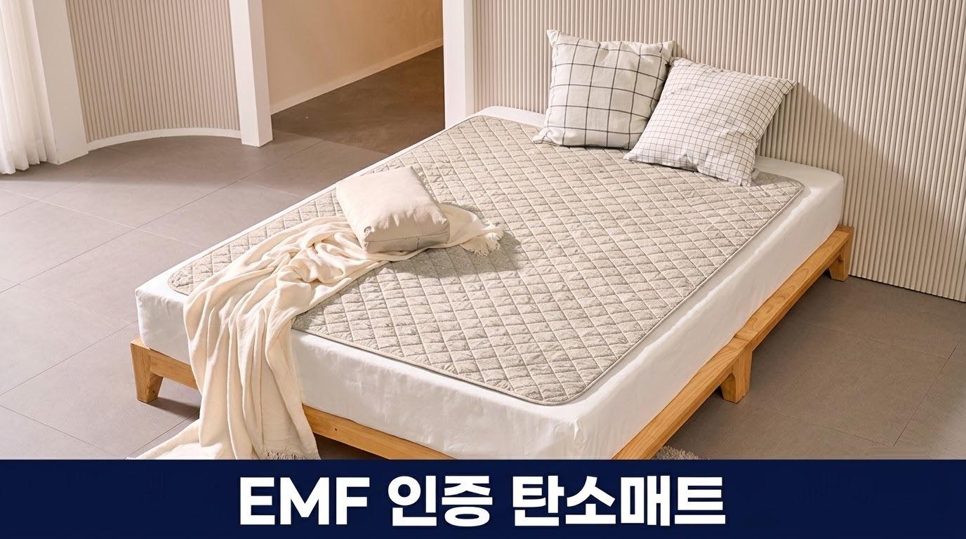 곰표한일 EMF 카본 탄소매트 전기장판 침대 위 연출 썸네일