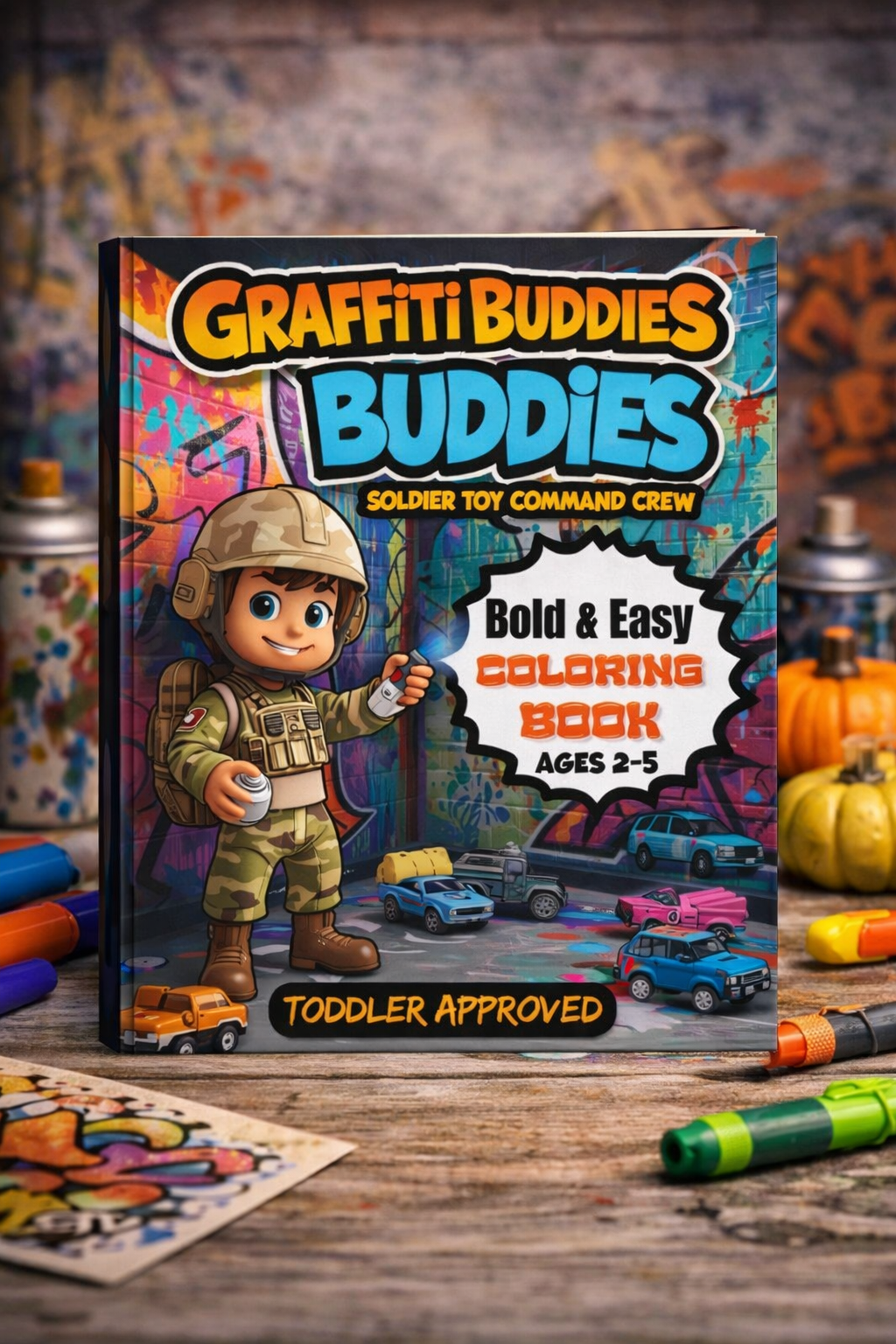 Graffiti Buddies Soldier Toy Command Crew Coloring Book