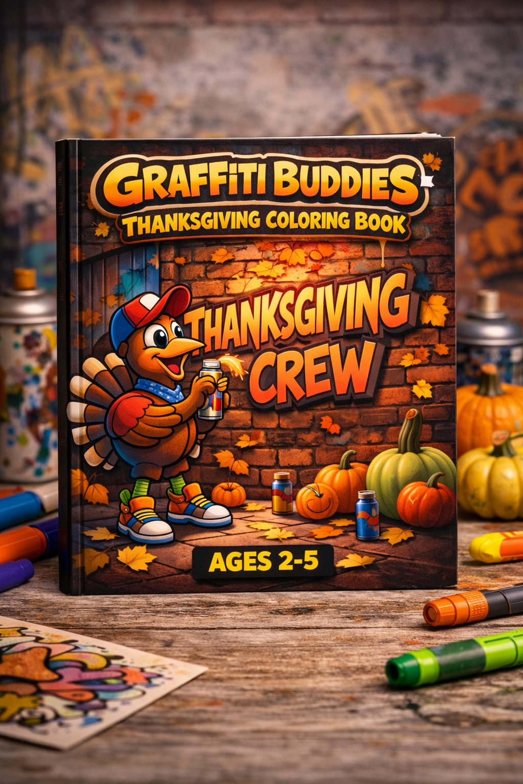 Graffiti Buddies Thanksgiving Coloring Book