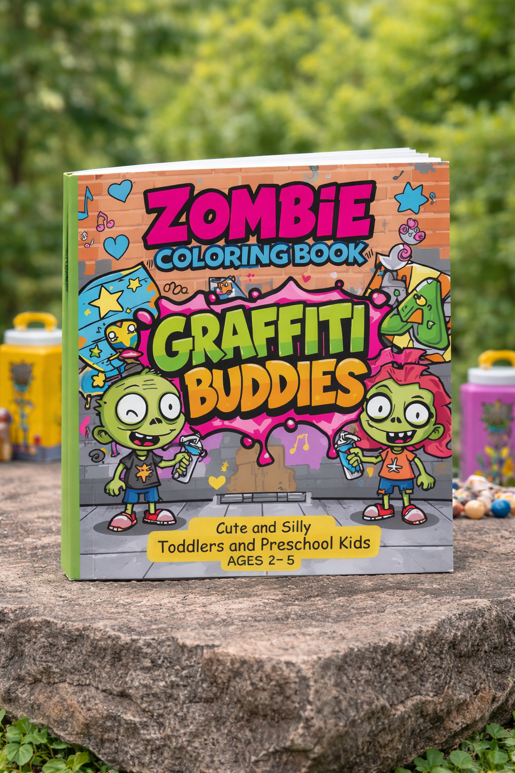 Zombie Graffiti Buddies Coloring Book