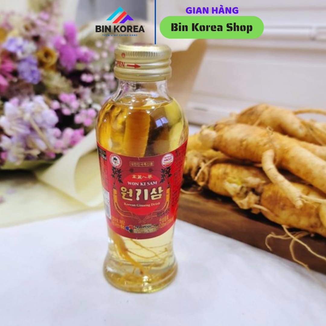 Nước Sâm Nguyên Củ Wonkisam Hộp 10 Chai x 120ml thumbnail 6