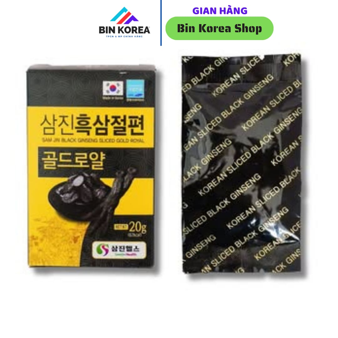 Hắc Sâm Thái Lát Tẩm Mật Ong Samjin Health Hộp 200gram  thumbnail 3