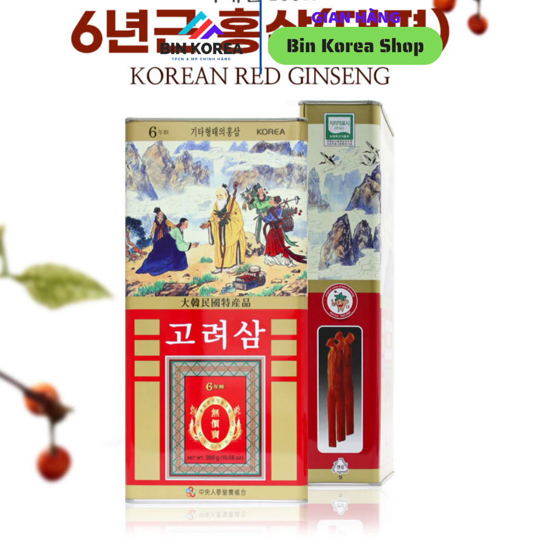 Hồng Sâm Củ Khô Joongang Hộp 300gram size 11-20 Củ - 1