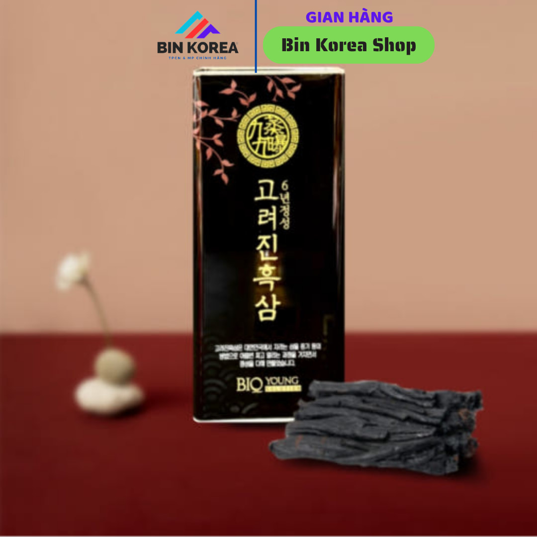 Hắc Sâm Củ Khô Goryeo Thượng Hạng Hộp 300gram size lớn 10 củ