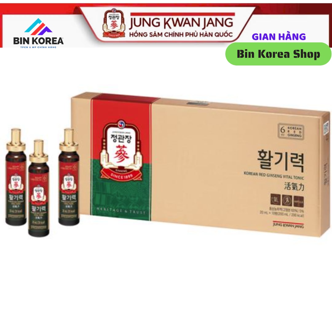 Tinh Chất Hồng Sâm Pha Sẵn Tonic KGC Jung Kwan Jang Hộp 10 Ống x 20ml thumbnail 2