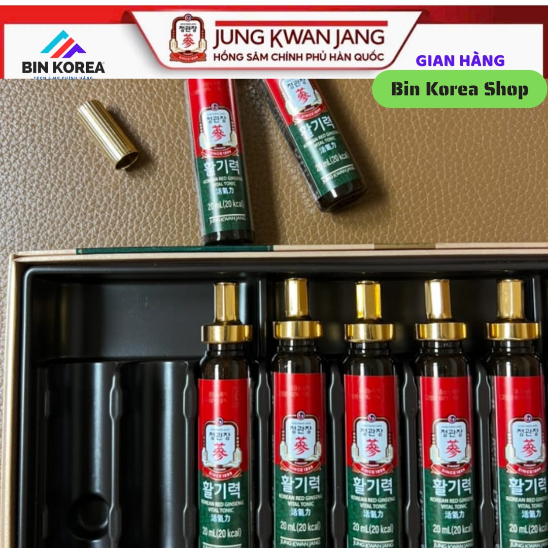 Tinh Chất Hồng Sâm Pha Sẵn Tonic KGC Jung Kwan Jang Hộp 10 Ống x 20ml thumbnail 6