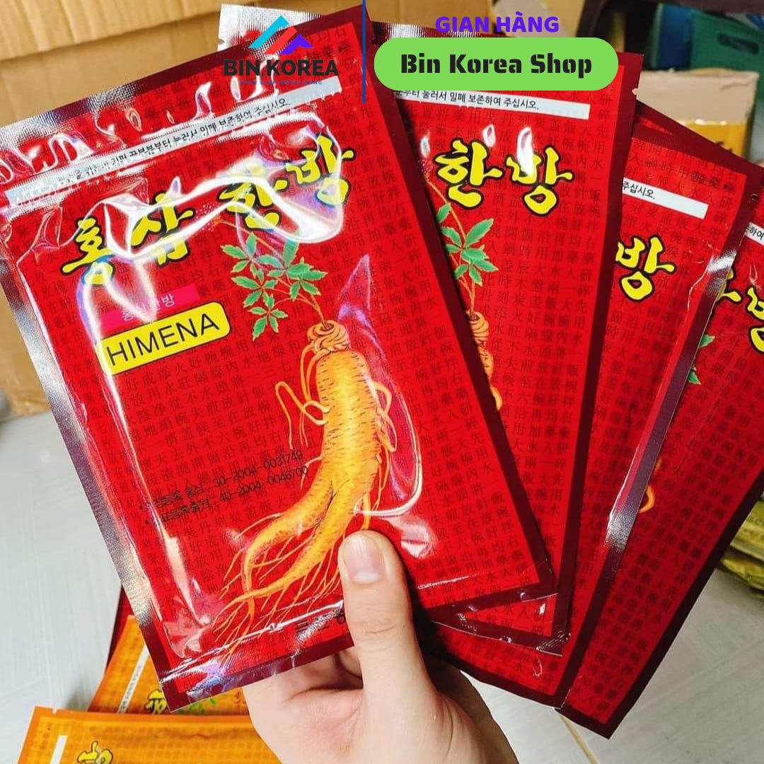 [Combo 3 Túi] Cao Dán Hồng Sâm Himena Màu Đỏ Túi 20 Miếng thumbnail 4