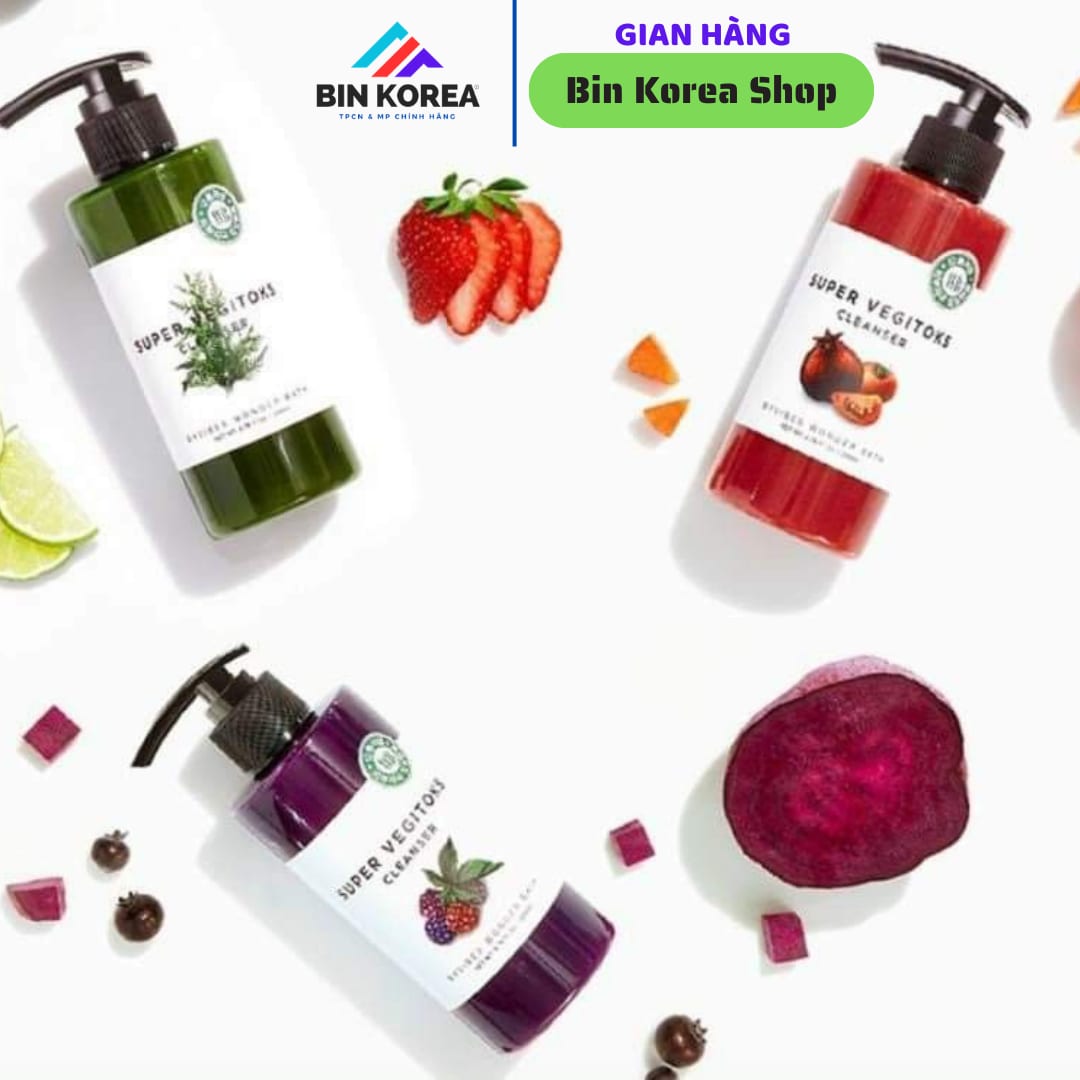 Sữa Rửa Mặt Rau Củ Super Vegitoks Chai 300ml  thumbnail 9