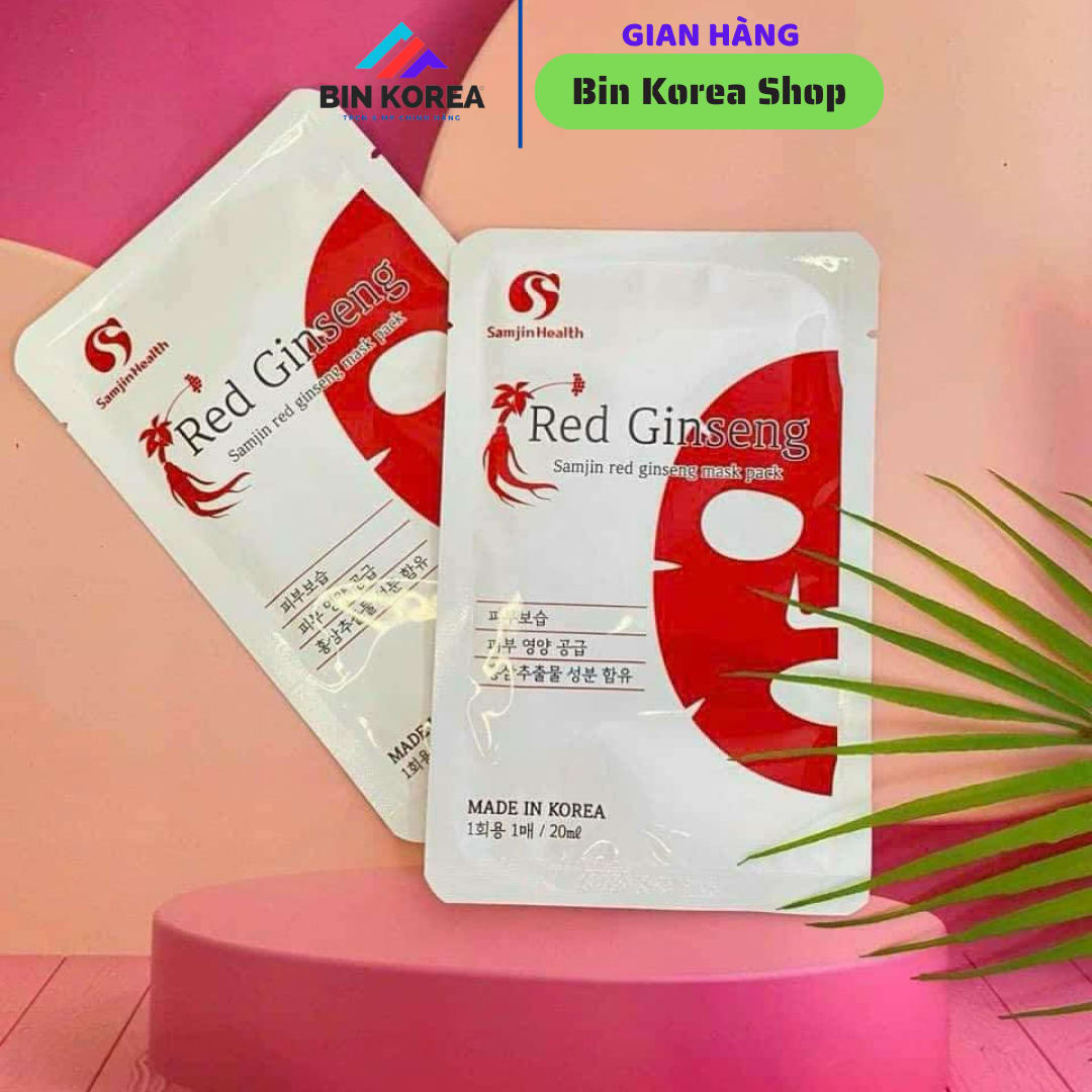 Mặt Nạ Dưỡng Da Chiết Xuất Hồng Sâm Samjin Health Hộp 10 Miếng thumbnail 2
