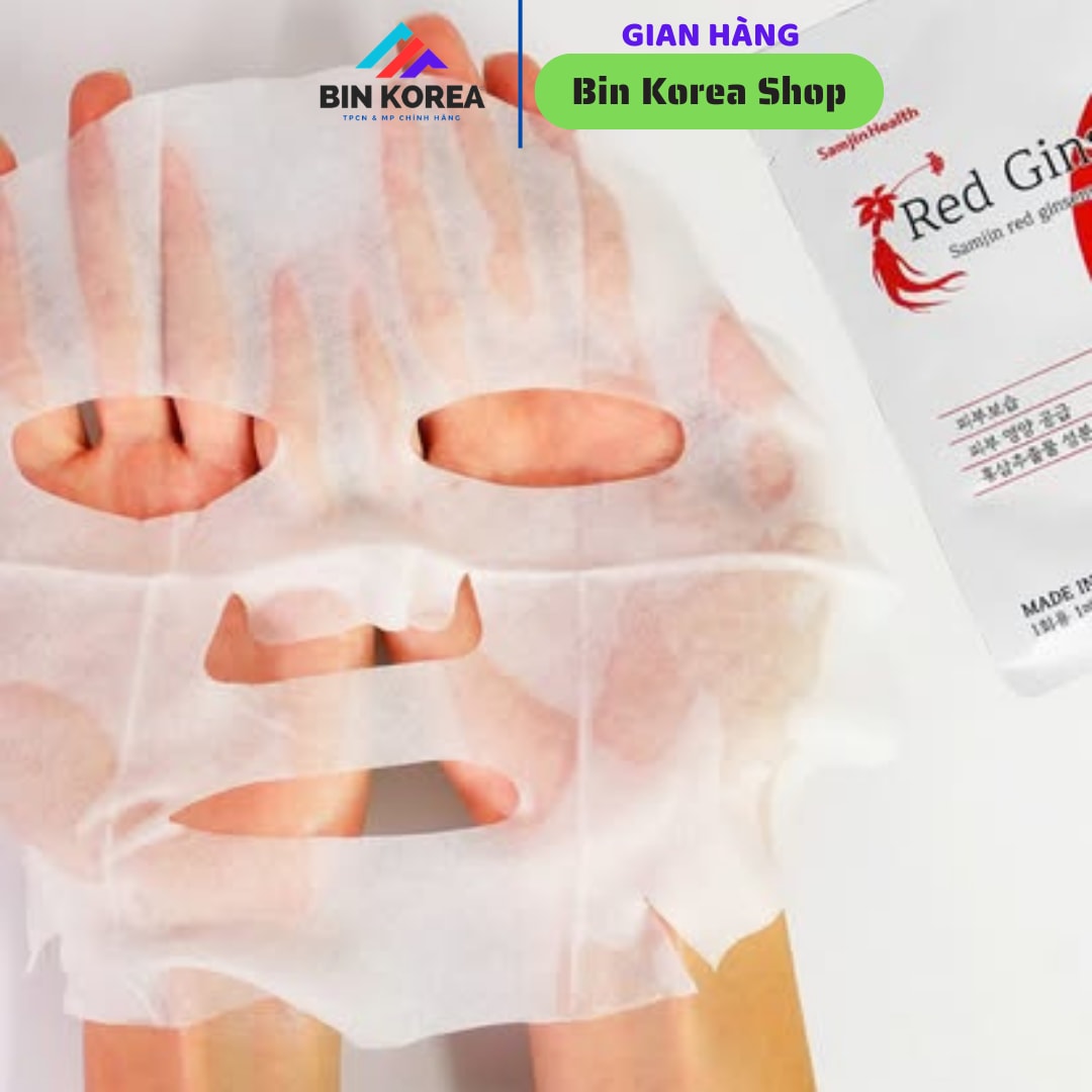 Mặt Nạ Dưỡng Da Chiết Xuất Hồng Sâm Samjin Health Hộp 10 Miếng thumbnail 5