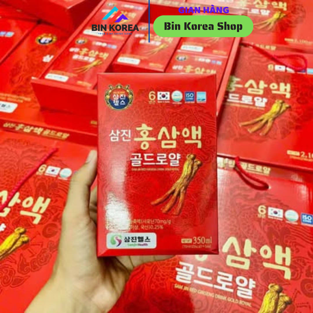 Nước Uống Hồng Sâm 6 Năm Tuổi Samjin Health Hộp 30 Gói x 70ml thumbnail 3
