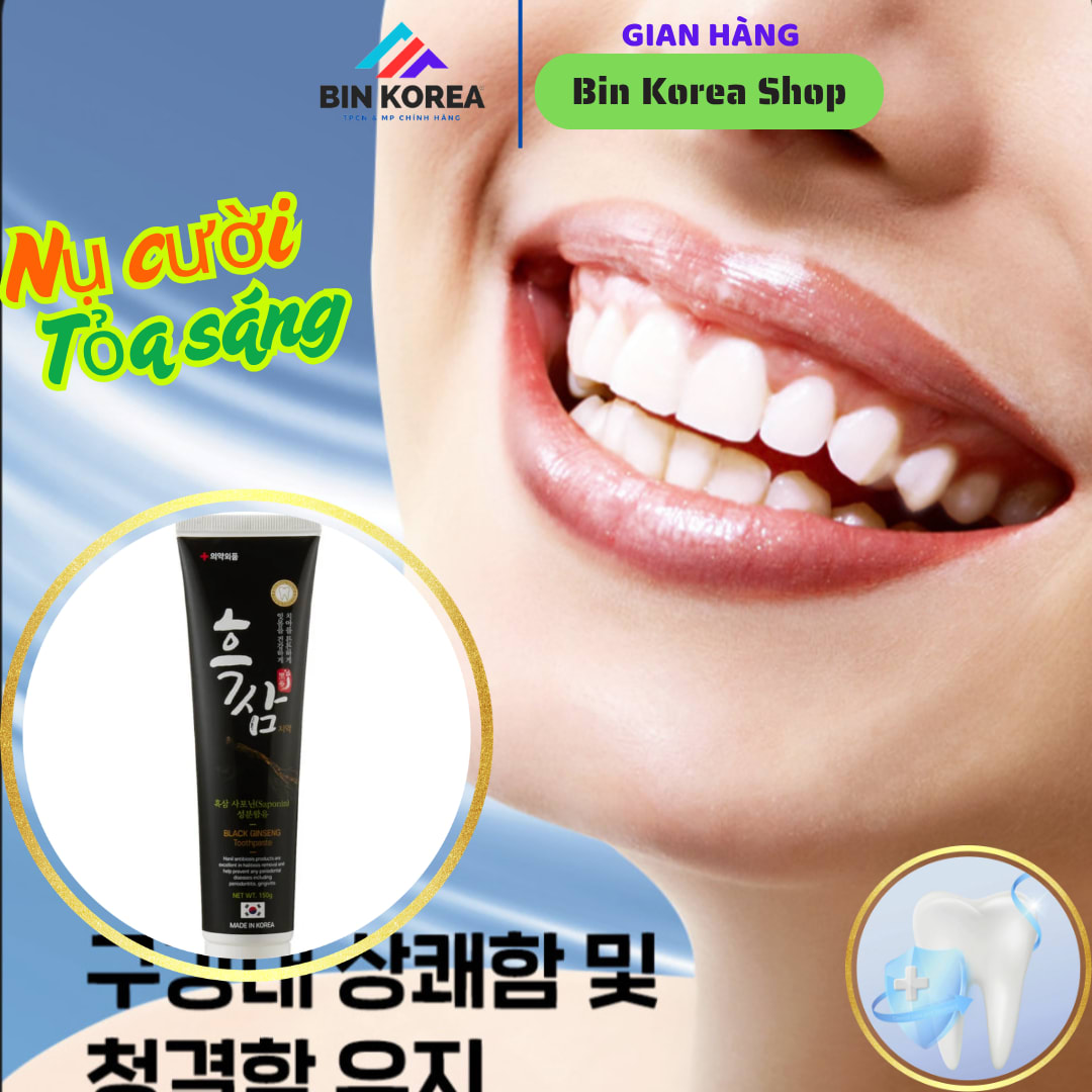 Kem Đánh Răng Hắc Sâm Black Ginseng Toothpaste Tuýp 150 gram  thumbnail 2